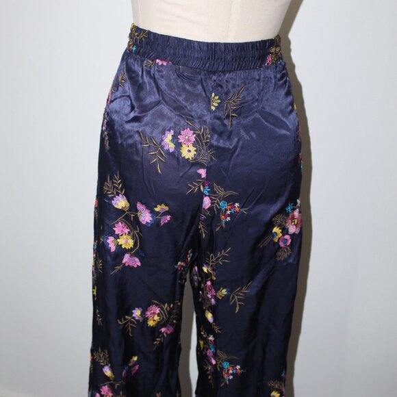 NWT Johnny Was Biya JWLA Misty Easy Pant Embroidery Wide Leg Drawstring … - Picture 9 of 9
